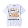 Funny Lazy Sloth Men's T-shirts Lazy Is A Very Strong Word Graphic Tee Shirt Men Short Sleeve Tshirt Top Vintage Hip Hop T Shirt