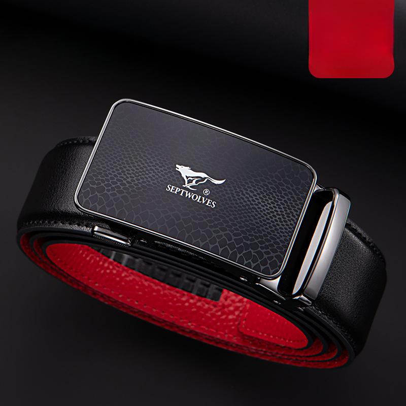 Top Layer Cowhide Men's High End Belt Business Belt Automatic Buckle Genuine Leather Casual Versatile Belt