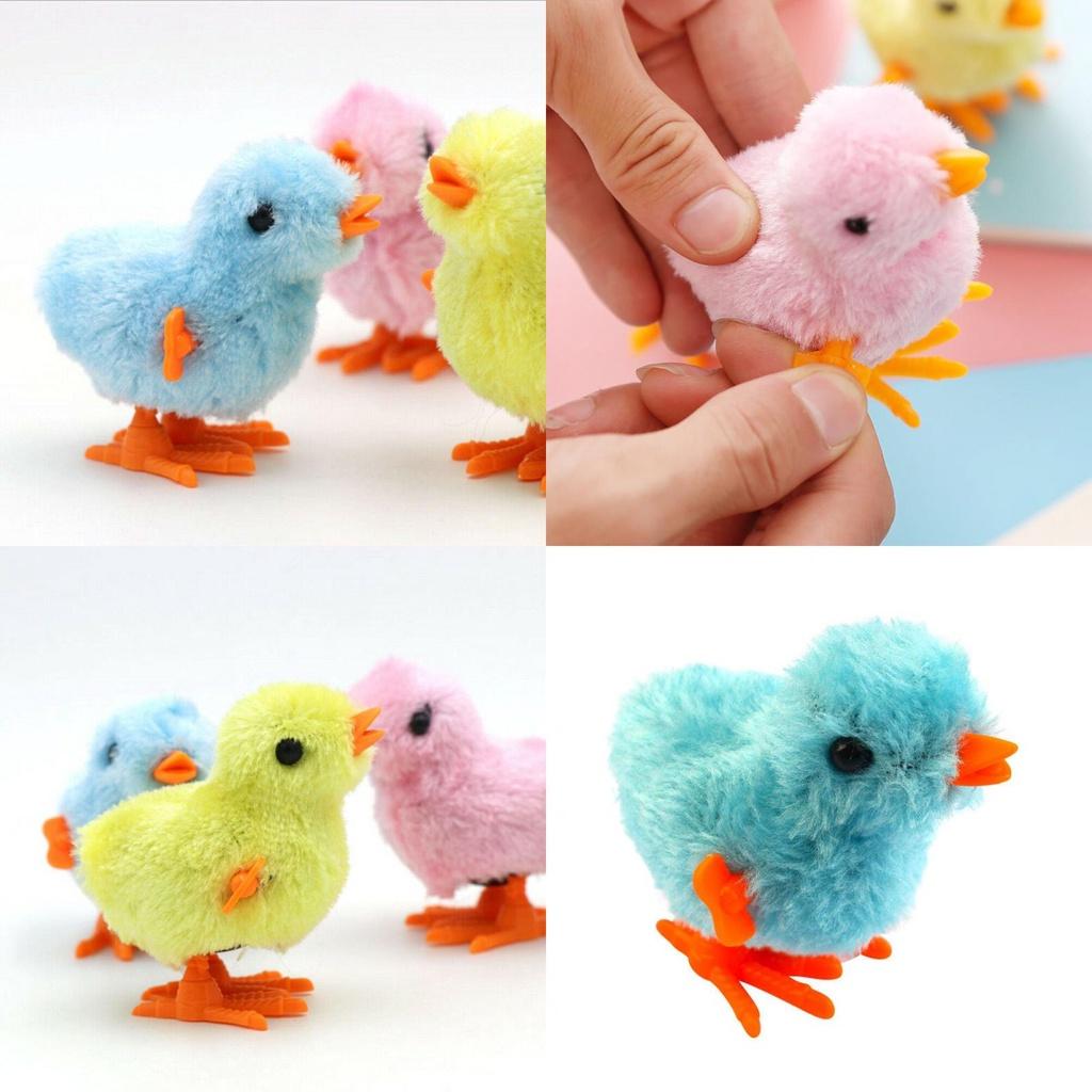 Naughty Clockwork Plush Chicken Fun Kids Toy Gift