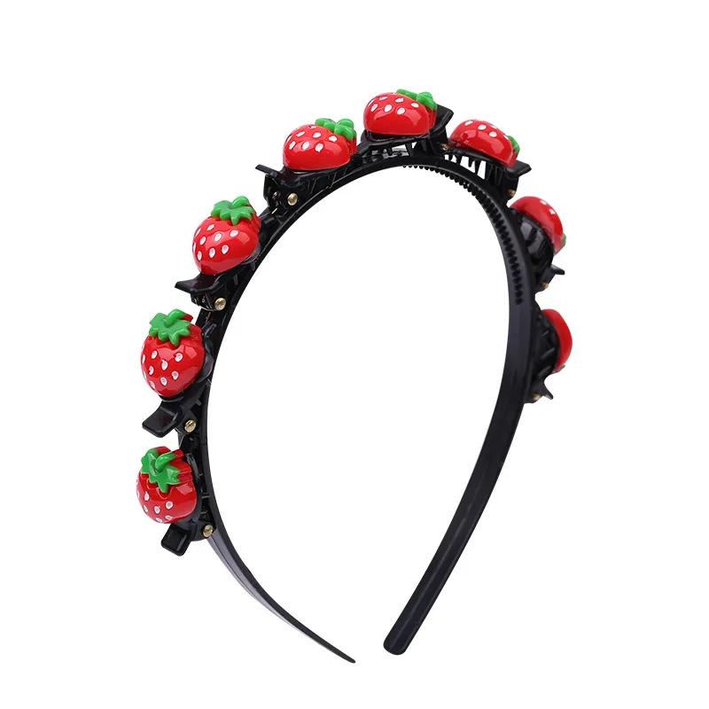 Cartoon Children's Braided Hairband Korean Style Sweet Headband for Kid Fashion Girl Hair Accessories