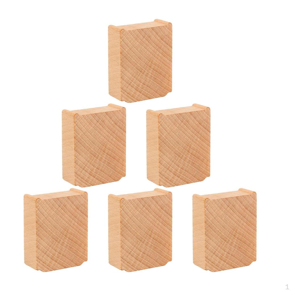 6x Train Track Bridge Piers for Kids Wooden Imaginative Play Toy Support Blocks Railway