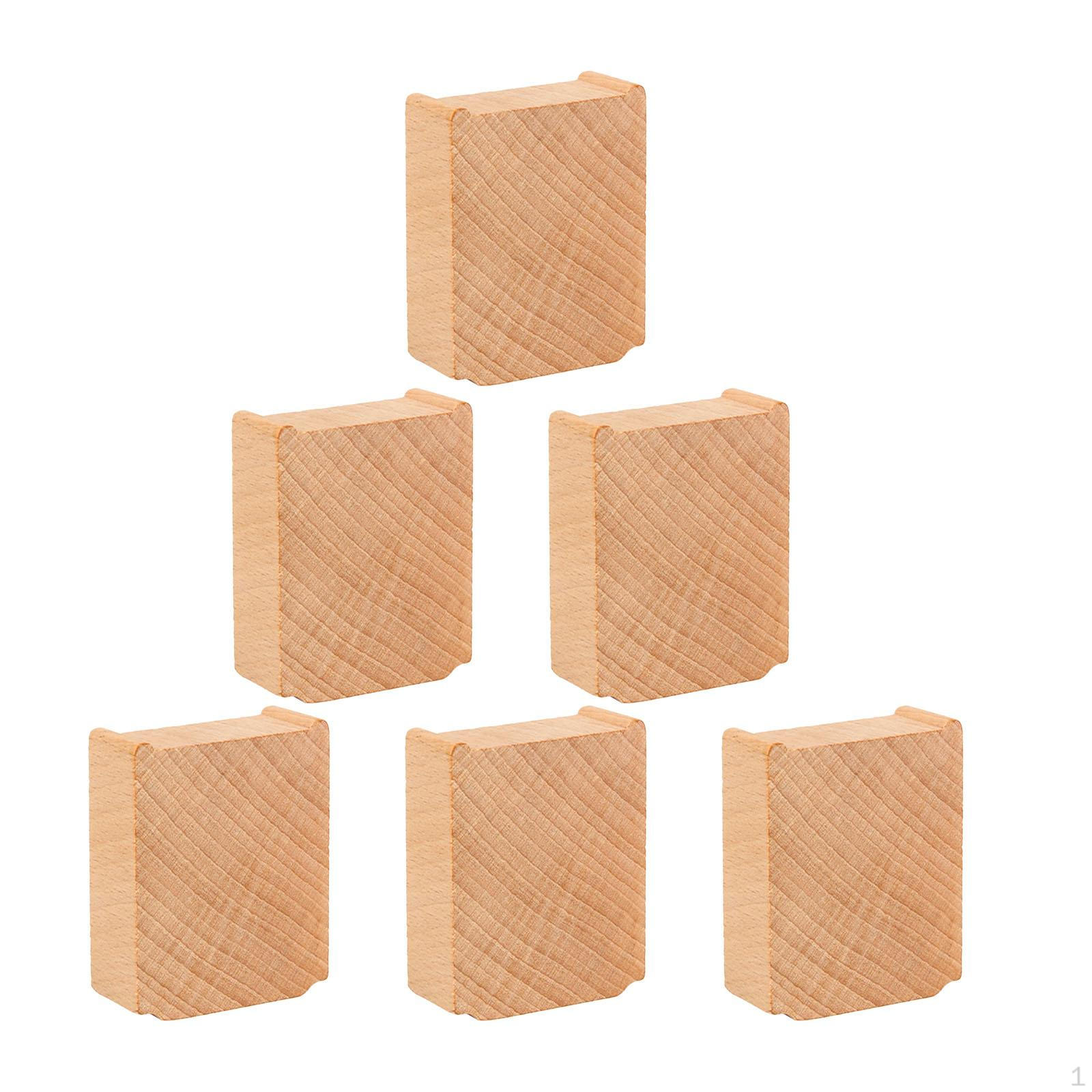 

6x Опоры для моста железнодорожного полотна для детей Деревянная игрушка для творческой игры Опорные блоки Железная дорога