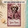 Hearts Theme Soft Beach Towel Personalized Custom Name Text Towel Portable for Beach Pool Travel
