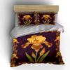 Golden iris flower pattern. Bedding sets Duvet cover sets Duvet covers Pillowcases(1* Duvet Cover 2* Pillowcases without duvet insert)
