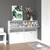 Space-Saving Wooden Shoe Rack, 4 Drop-Down Drawers, 16-24 Pairs, 120x24x81cm, White