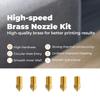 Creality Ender 3 V3 SE Nozzle Kit High-Temperature Resistance Extruder Nozzles with Silicone Cover for Ender 5 S1/Ender 7