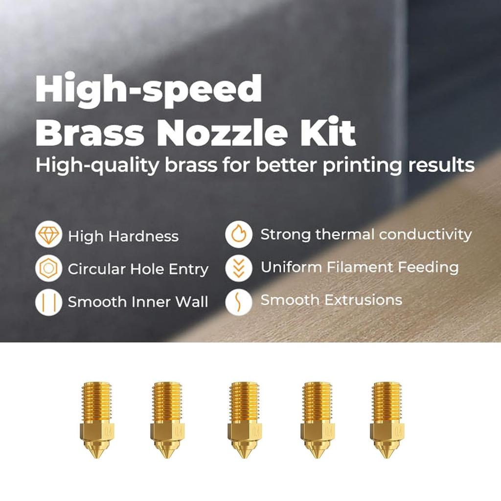 Creality Ender 3 V3 SE Nozzle Kit High-Temperature Resistance Extruder Nozzles with Silicone Cover for Ender 5 S1/Ender 7