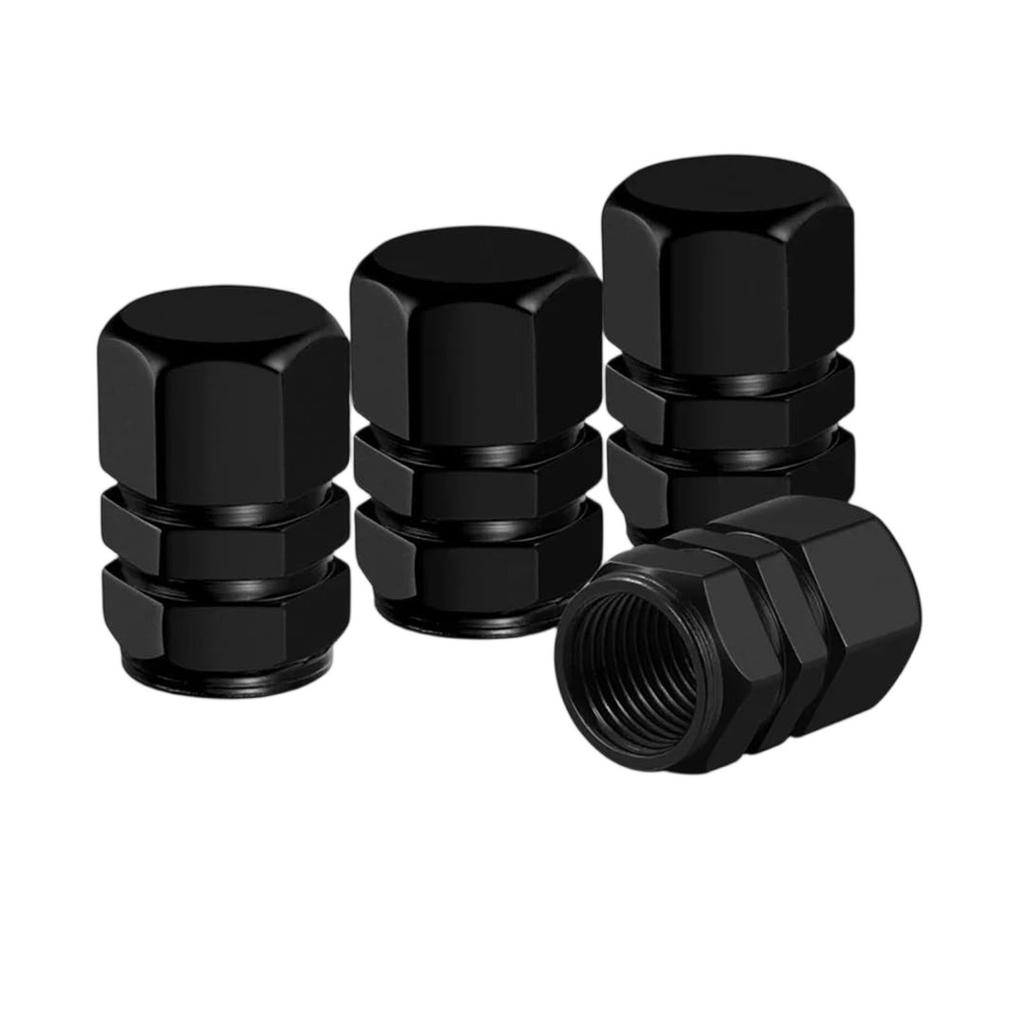 4 szt. Aluminiowe Kapsle na Wentyle, Osłony na Opony, Metalowe Kapsle Śrubowe Odporne na Rdzę, Samochód/Ciężarówka