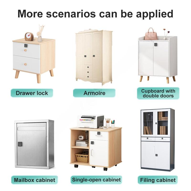 Fingerprint Drawer Cabinet Lock Smart Wardrobe Furniture Fingerprint Locks APP Intelligent Management Mailbox Locks