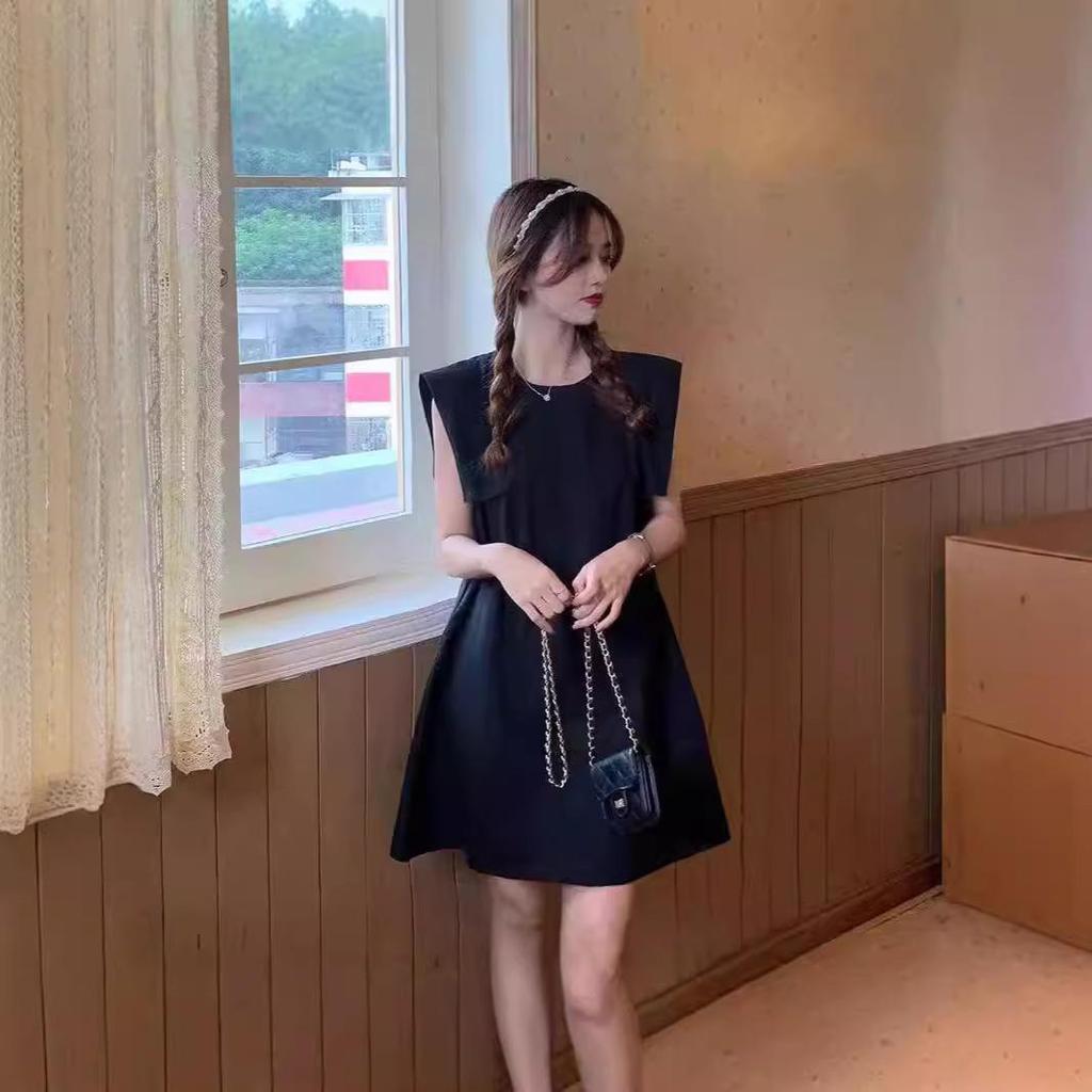 2024 Women's Sleeveless A-Line Dress: Solid Color, Loose Fit, Light Mature Style