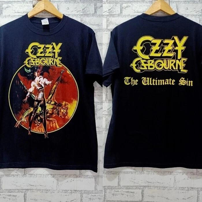 Ozzy Osbourne The Ultimate Sin 2 Side Black Unisex Tshirt Reprint S5XL Unisex T-Shirt S