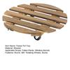 Wooden Flower Pot Tray Round Plant Rolling Board Outdoor Weatherproof Plant Pot Base with 360 Rotating Wheels for Indoor Outdoor Potted Plants