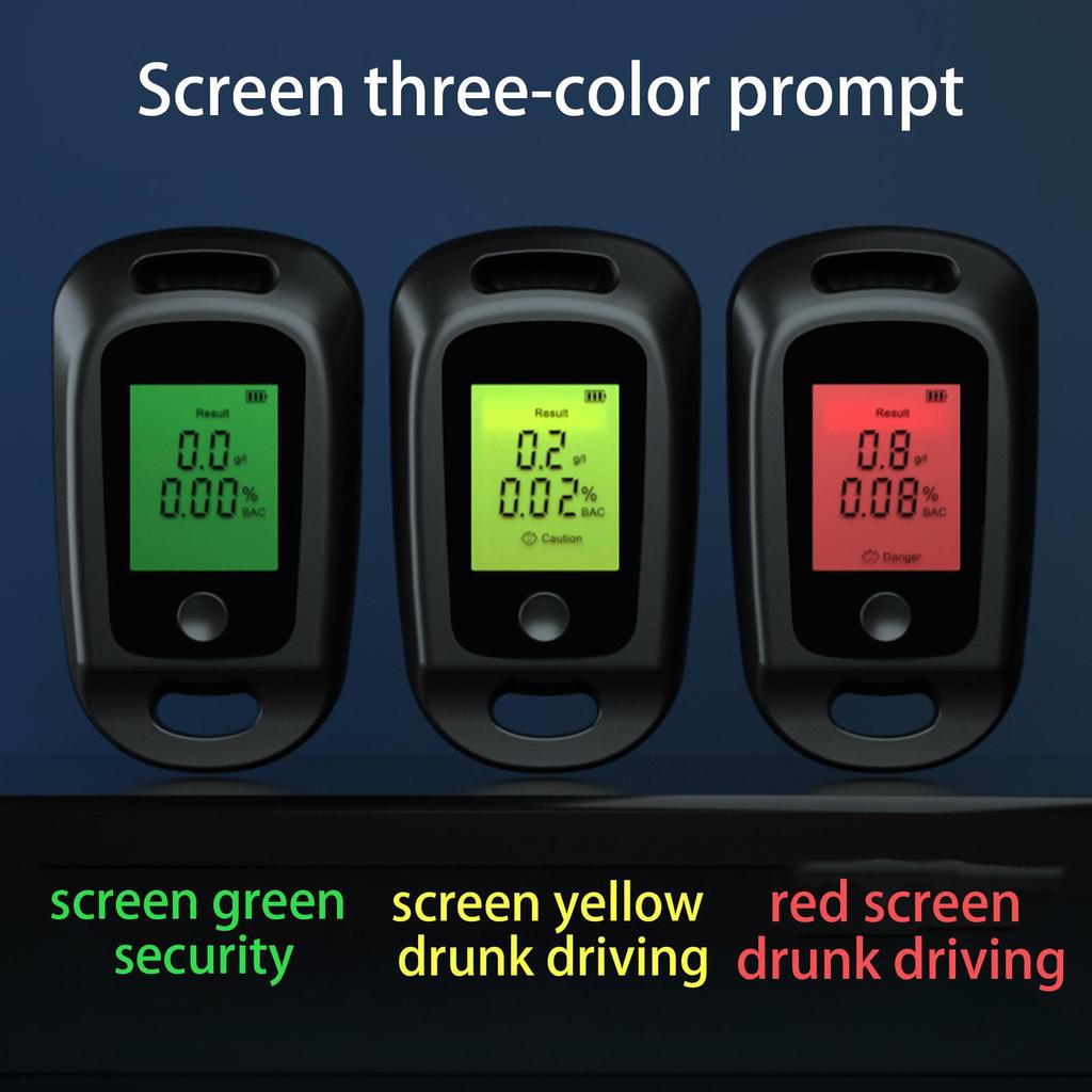 Portable Blowing Type Tester Handheld High Precision Breathalyzer Usb Rechargeable Digital Breath Tester
