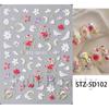 New Nail Art Stickers 5D Embossed Three-dimensional Cartoon Halloween Multi-color Insect Simulation Nail Stickers