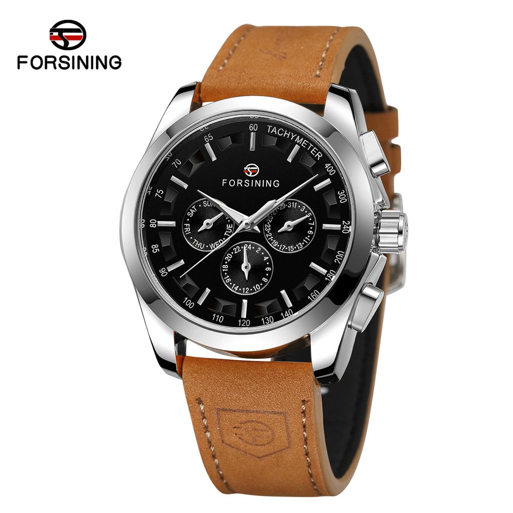 Forsing Men's Fashion Leisure Mechanical Machine Multifunctional Mechanical Watch