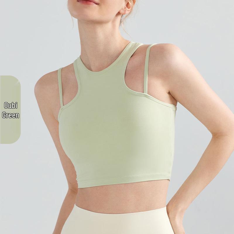 

Спортивный бюстгальтер для йоги со средней поддержкой и мягкой подкладкой - Ударопрочный, Без рукавов, Подходит для ношения на улице L