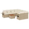 VidaXL Garden Lounge Set with Cushions 9 Pcs, Patio Sofas, Patio Furniture Set, Outdoor Furniture, Beige 3256821