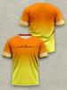 2026 Fashion Men Gradient Color T‑Shirt 3D Whatever Letter Print Short Sleeve Classic Striped Graphic T-shirt Trend Casual Tops