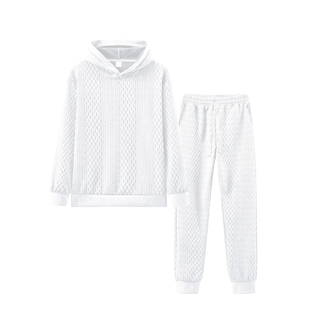 Pánská tepláková souprava Pánská jednobarevná ležérní sportovní souprava Tepláková souprava