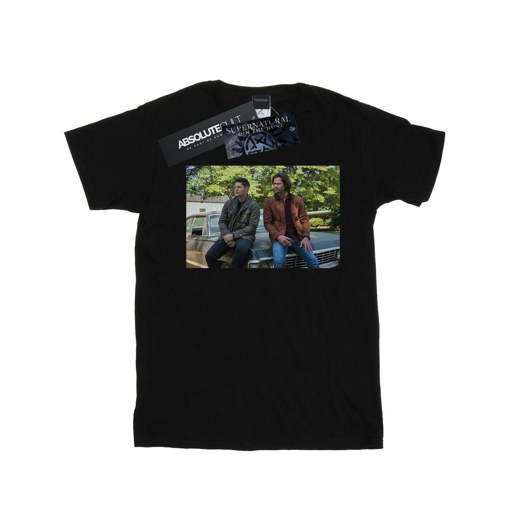 Supernatural Womens/Ladies Impala Brothers Cotton Boyfriend T-Shirt