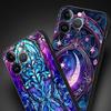 Beautiful Sun Moon Glass Phone Case Cover for iPhone 17 16 15 14 13 12 Pro Max 11 Pro Max 17 AIR Plus Shockproof Soft TPU Shell