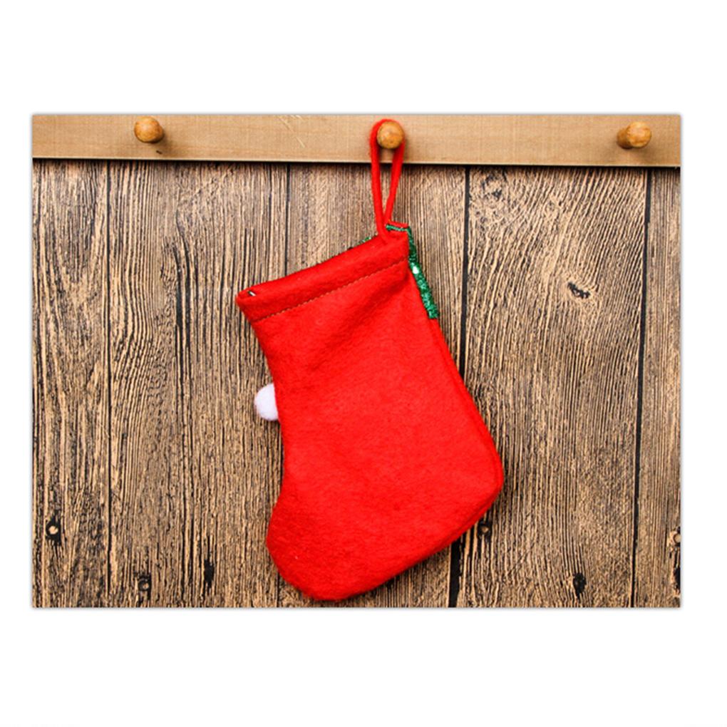 Xmas Elf Boot Shoes Bag Stocking Christmas Tree Decoration Hanging Candy Gift