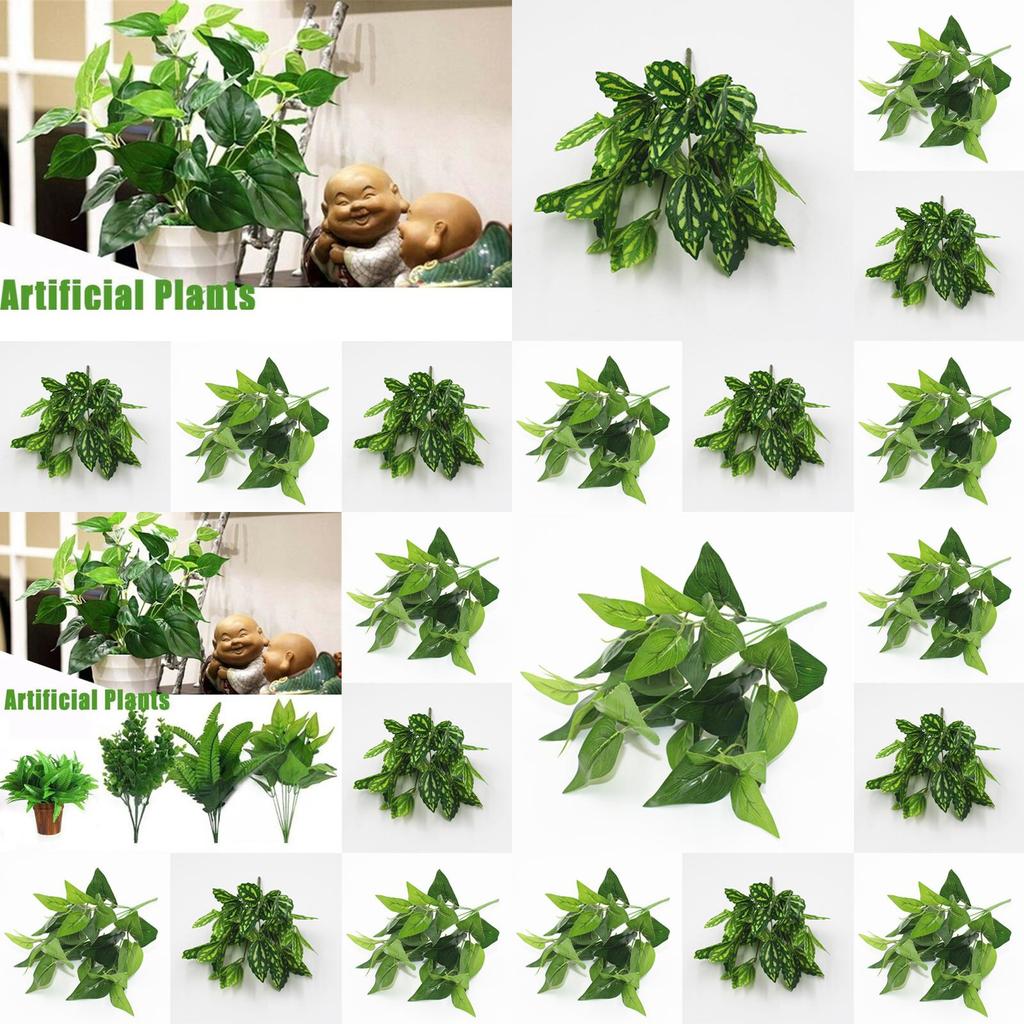 Elegant 33cm Artificial Plants For Home Office And Wedding Decor With Realistic Green Foliage