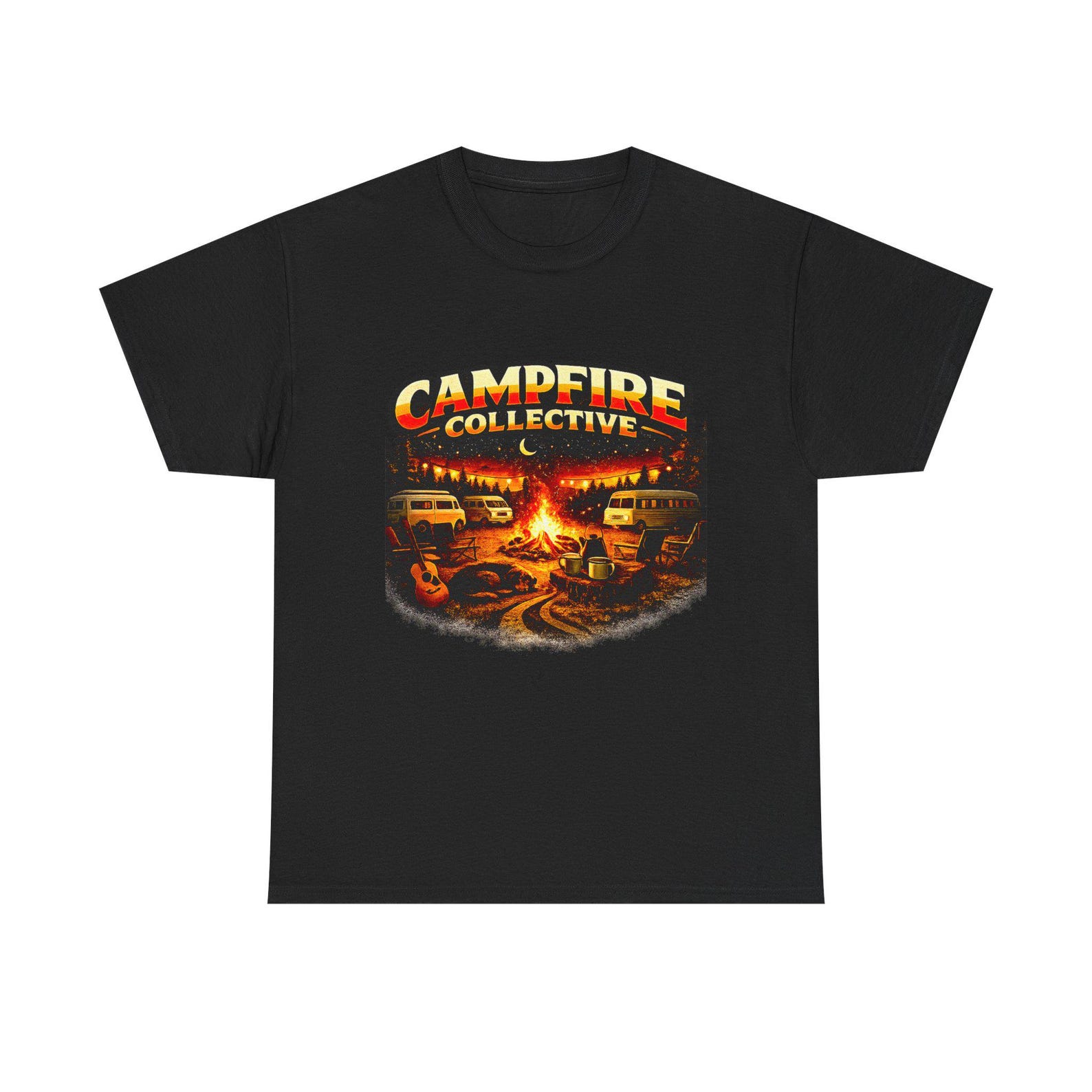 Campfire Collective Shirt, Camper Coffee Tee, Cozy Camping T shirt, Vanlife Campfire Shirt, Road Tribe Gift, Social Club Tee 4XL