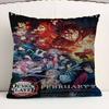 Demon Slayer Cushion Cover Inches Farmhouse Decor Home Throw Pillow Covers For Couch Decorations
