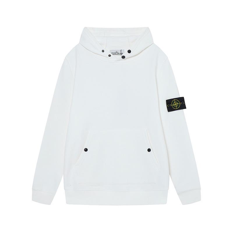 Island Beauty Compass Patch Hooded Sweatshirt - Trendy Casual Velvet