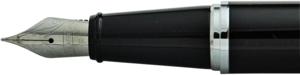 Sheaffer 300 Black Chrome Fountain Fine Officially Imported & Pen, Nib, SGC9314PN-F,