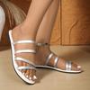 Summer New Women's Flat Bottomed Open Toed Slippers2026 Fashionable Stylish Elegant and Comfortable Women's Slippers