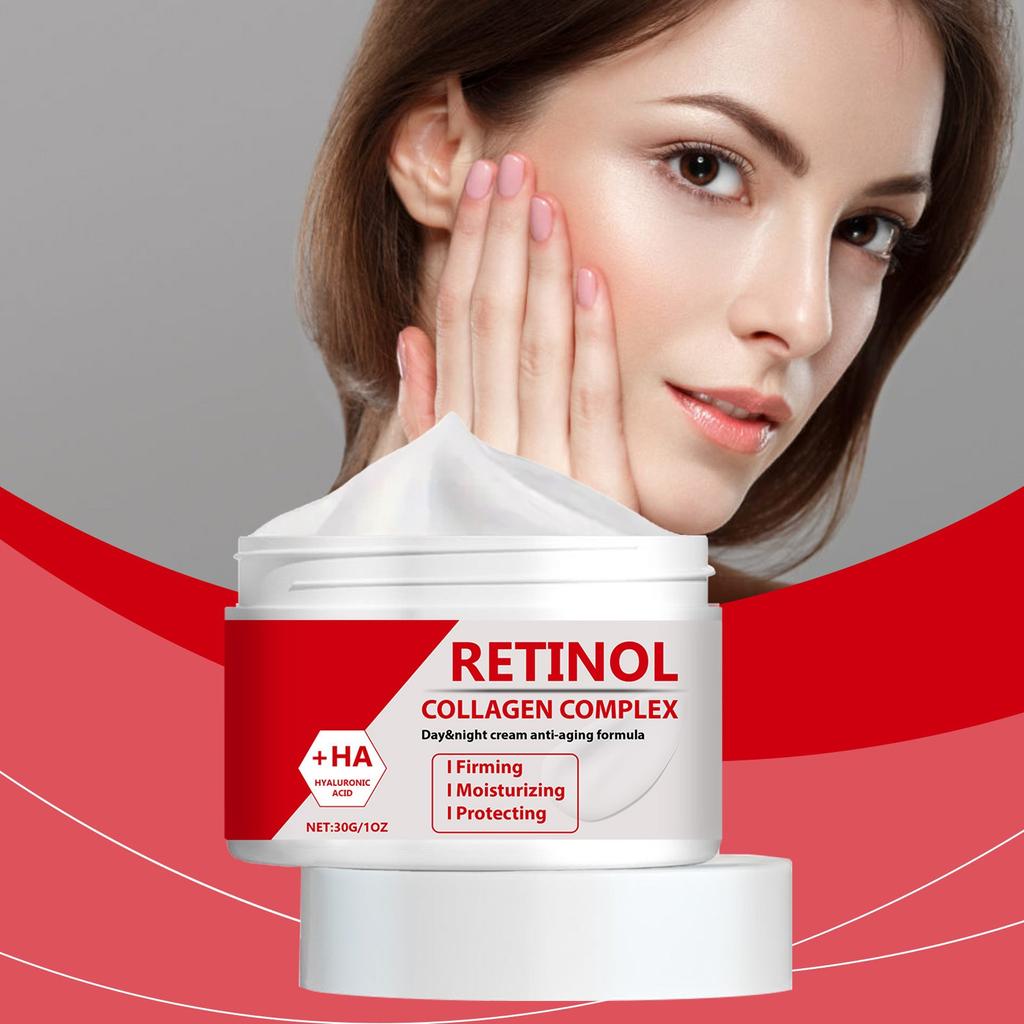 Retinol Collagen Cream Softens Facial Skin, Reduces Wrinkles, Moisturizes And Nourishes