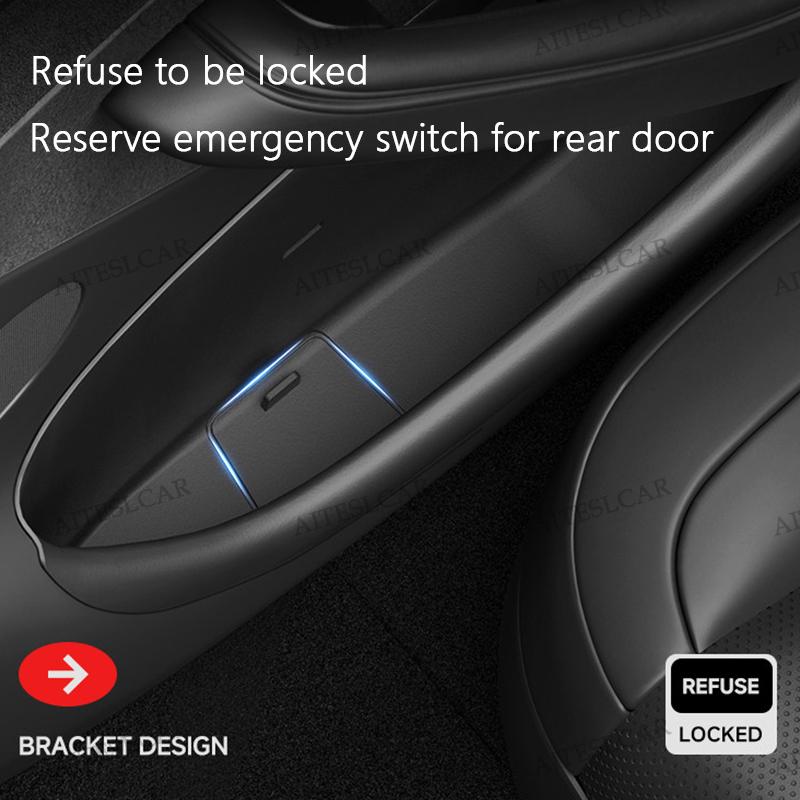 For Tesla Model Y L Launch 2026 Door Side Storage Box Fully Covered Door Storage Tray TPE Front And Rear Door Side Storage Boxes