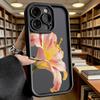 Oil Pink Lily Luxury Anti-Slip TPU Phone Case For Xiaomi Redmi Note 15 14 13 12 11 10 9 Pro Full Protective Cover