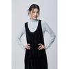 Benetton Velvet Stripe Line Dress Baop01611