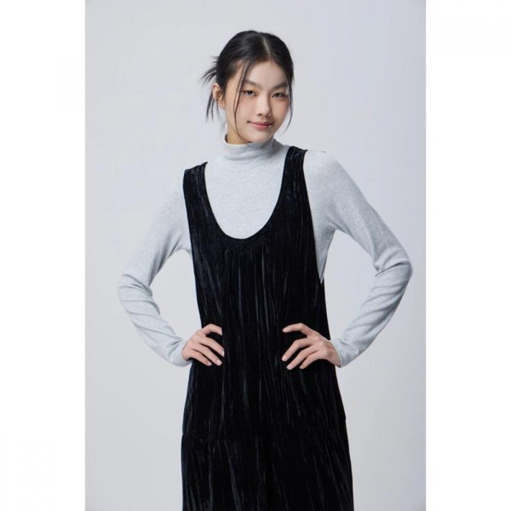 Benetton Velvet Stripe Line Dress Baop01611