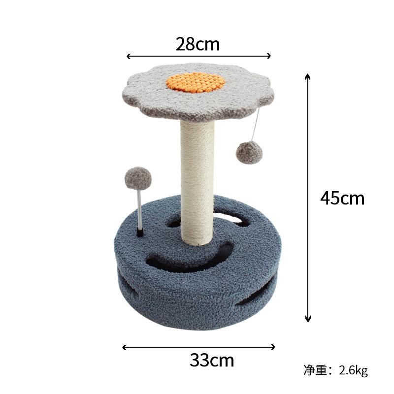 Small Cat Climbing Frame Creative Sunflower Sisal Scratching Post Toy for Kittens