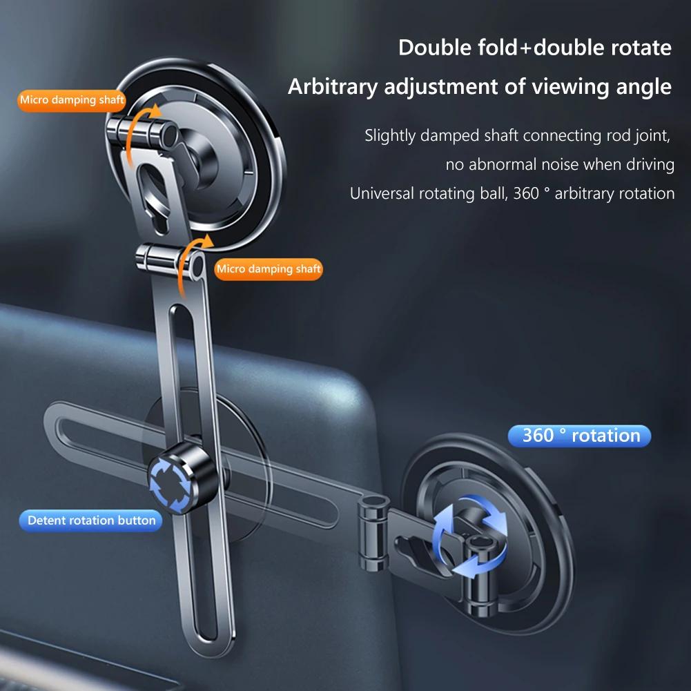 Invisible Magnetic Car Phone Mount 360 Degree Rotating Monitor Expansion Support Aluminum Alloy Portable for Tesla Model 3/Y/X/S