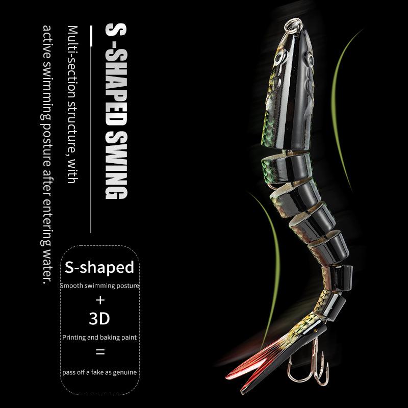 3pcs In One Pack 8-Segments Fishing Lure Bionic Fake Bait Set Long Casting Slow Sinking 13.5cm 20g Realistic Hard Bait