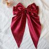 Woman Girls New Bowknot Streamer Hairpin Chiffon Ribbon Barrette Bow Back Head Spring Clip Headwear Fashion Hair Accessories