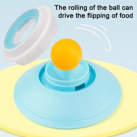 Pet Lick Bowl Dog Liquid Treat Feeder Lick Toy with Suction Cup Fun Slow Feeder with Rotating Ball Non-Slip Licking Bowl for Dogs Cats Enrichment