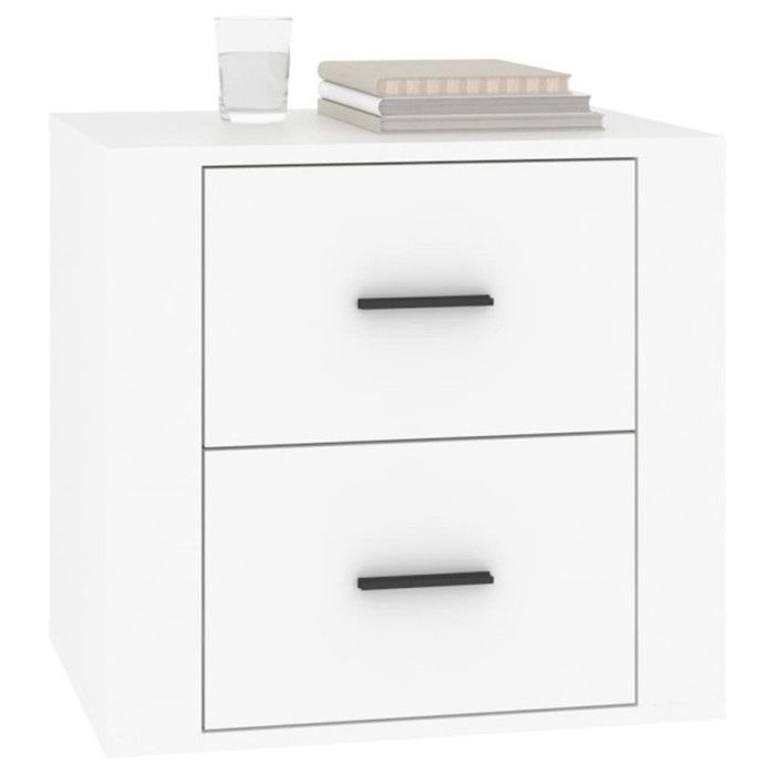 816704 vidaXL Bedside Table White 50x39x47 Cm