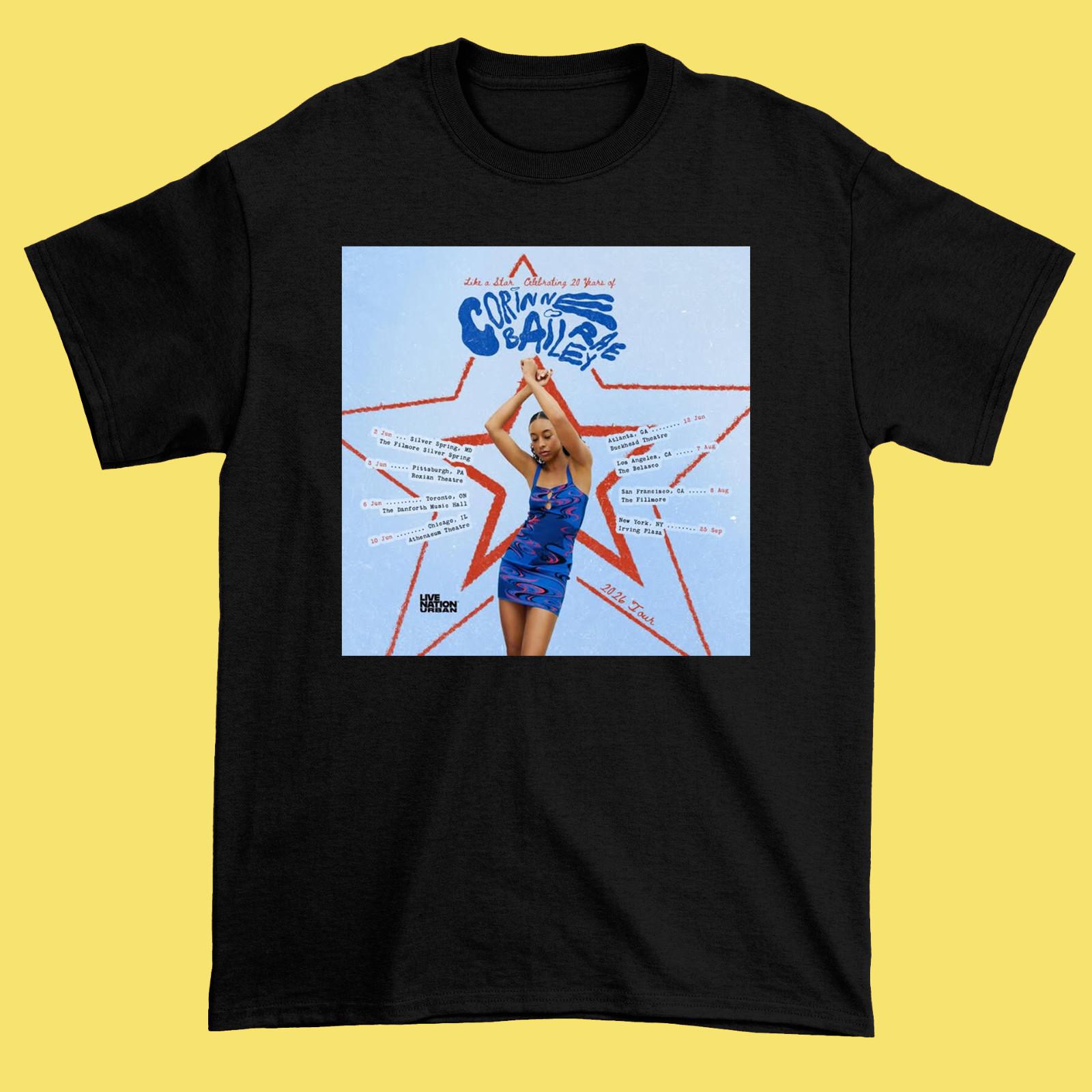Tour Like a Star Celebrating 20 Years of Corinne Bailey Rae Shirt L357 XXL