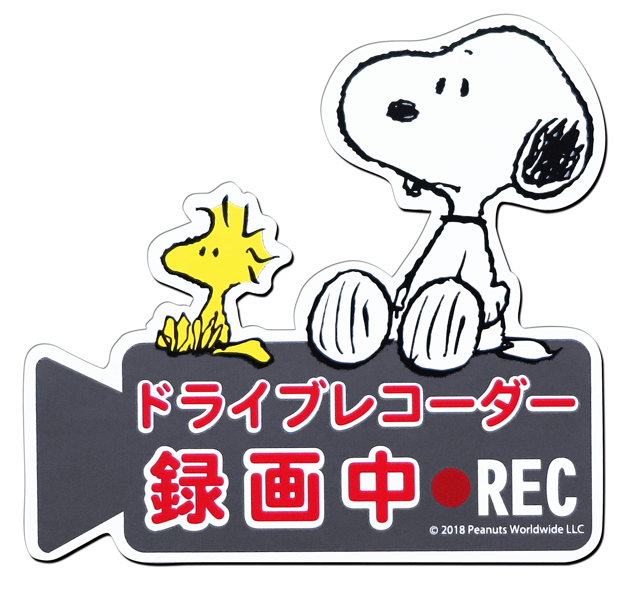 

Basic Standard Snoopy Dash Cam Car Sticker Magnet Character Cute Snoopy 1 Recording REC Recording REC