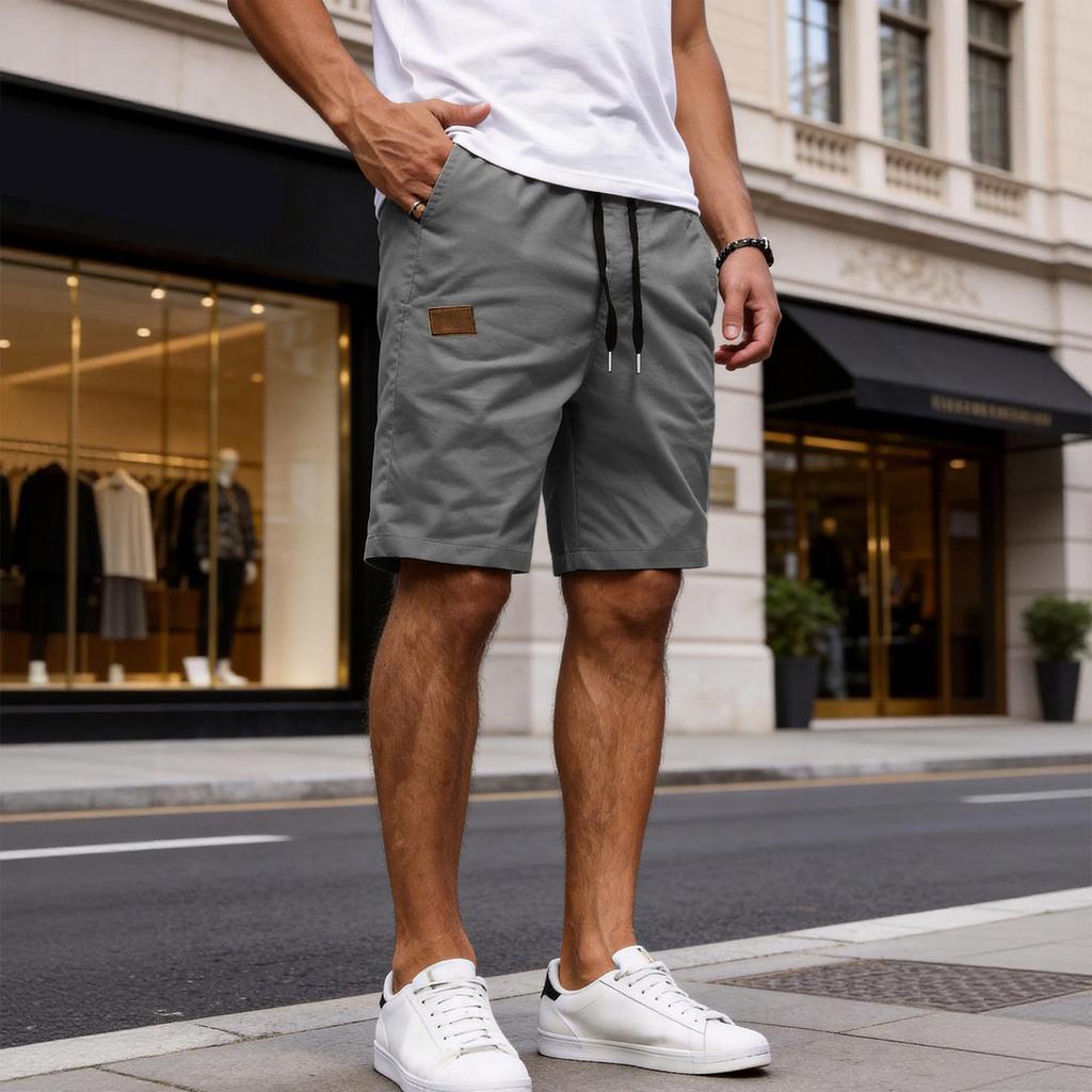 Mens Casual Drawstring Waist Shorts Relaxed Fit Lightweight Shorts with Pockets for Everyday Wear and Outdoor Activities