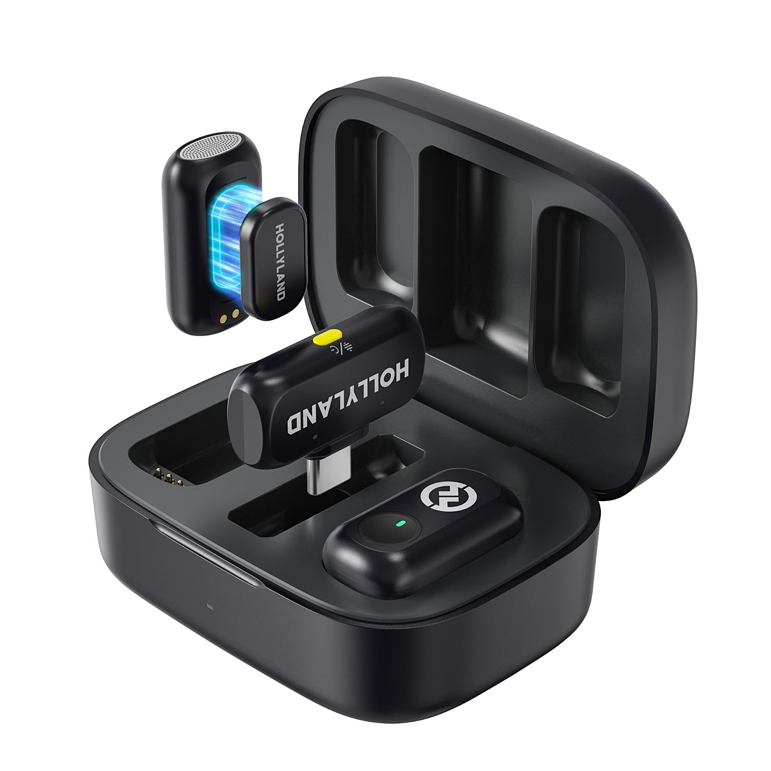 

Hollyland LARK A1 Duo [Новая модель 2025 года] Петличный микрофон - Беспроводной микрофон (2TX + USB-C RX + Зарядный кейс) Совместим с сериями iPhone 1615 и