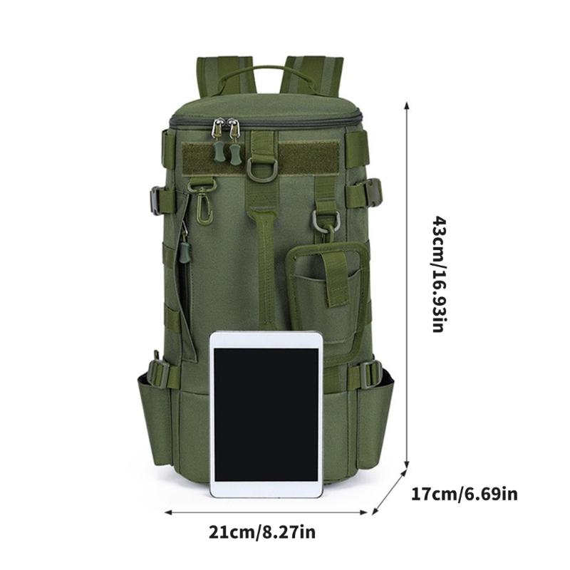 Durability Fishing Bag Waterproofed Adjustable Bag with Rod Belt and Tool Hook for Outdoor Anglers Gear Storage