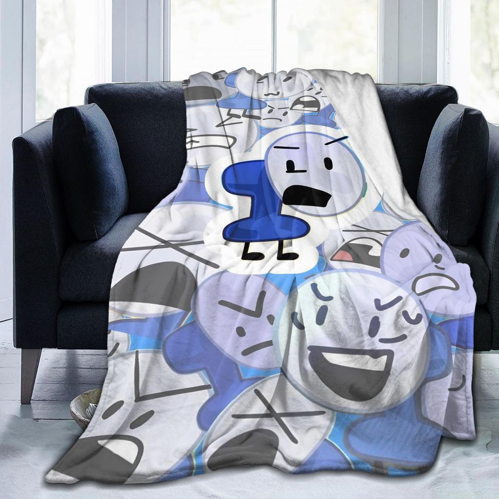 Cute Fan BFDI Animated Blankets Wool Funny Warm Throw Blanket for Chair Covering Sofa Autumn/Winter