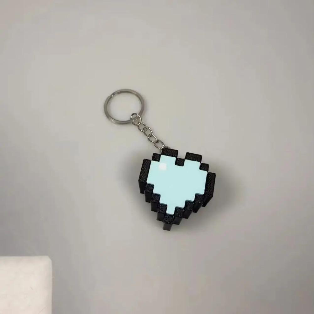 3D printed heart-shaped keychain decompression decoration gift press rebound keychain decompression novelty gift decoration